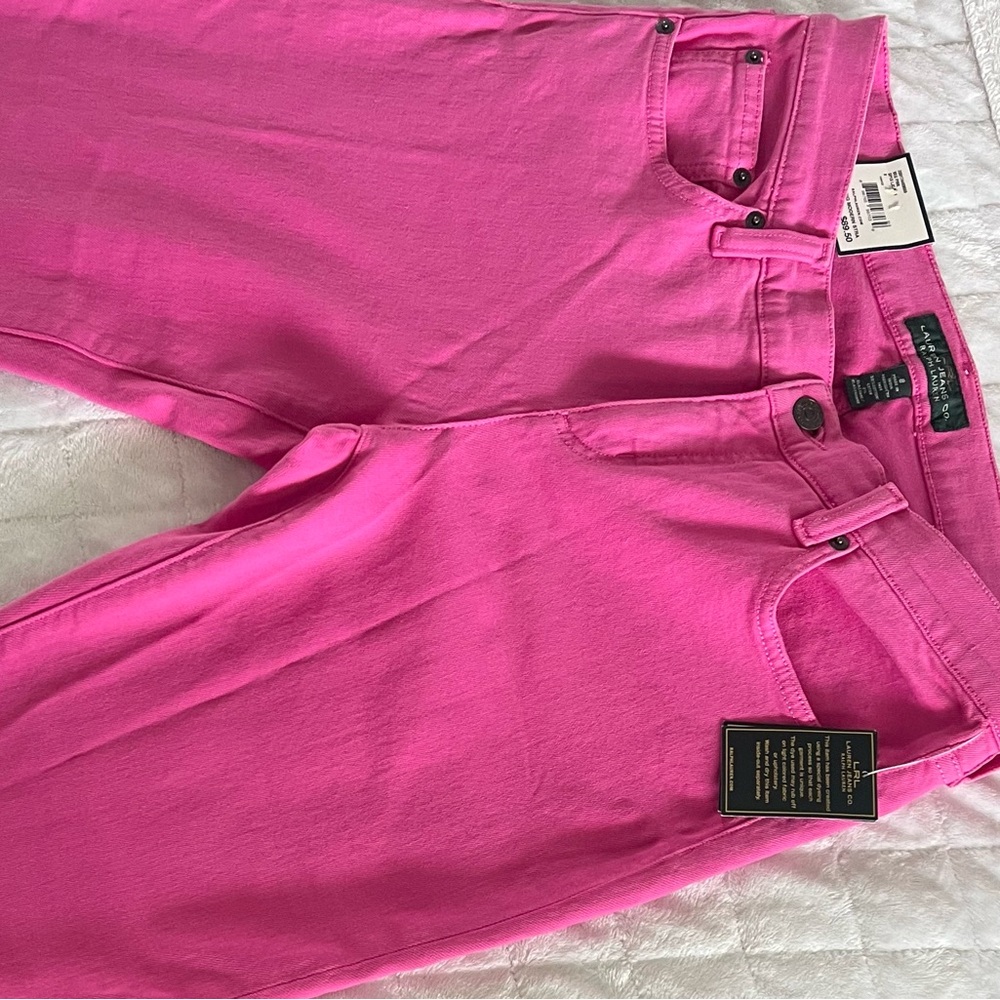 Lauren Ralph Lauren Bright Pink Skinny Jeans